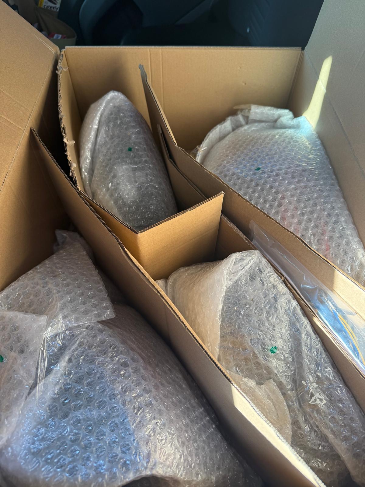 Led tail lights decently packed.